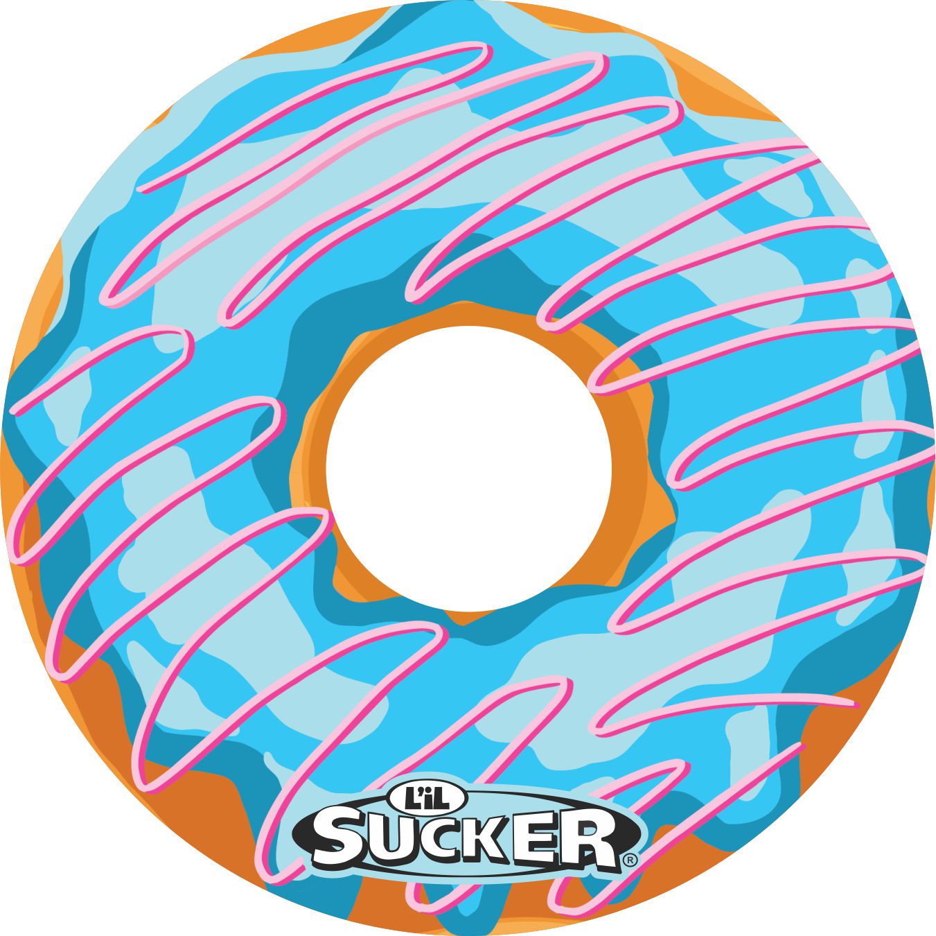 Blue and Pink Swirl Donut